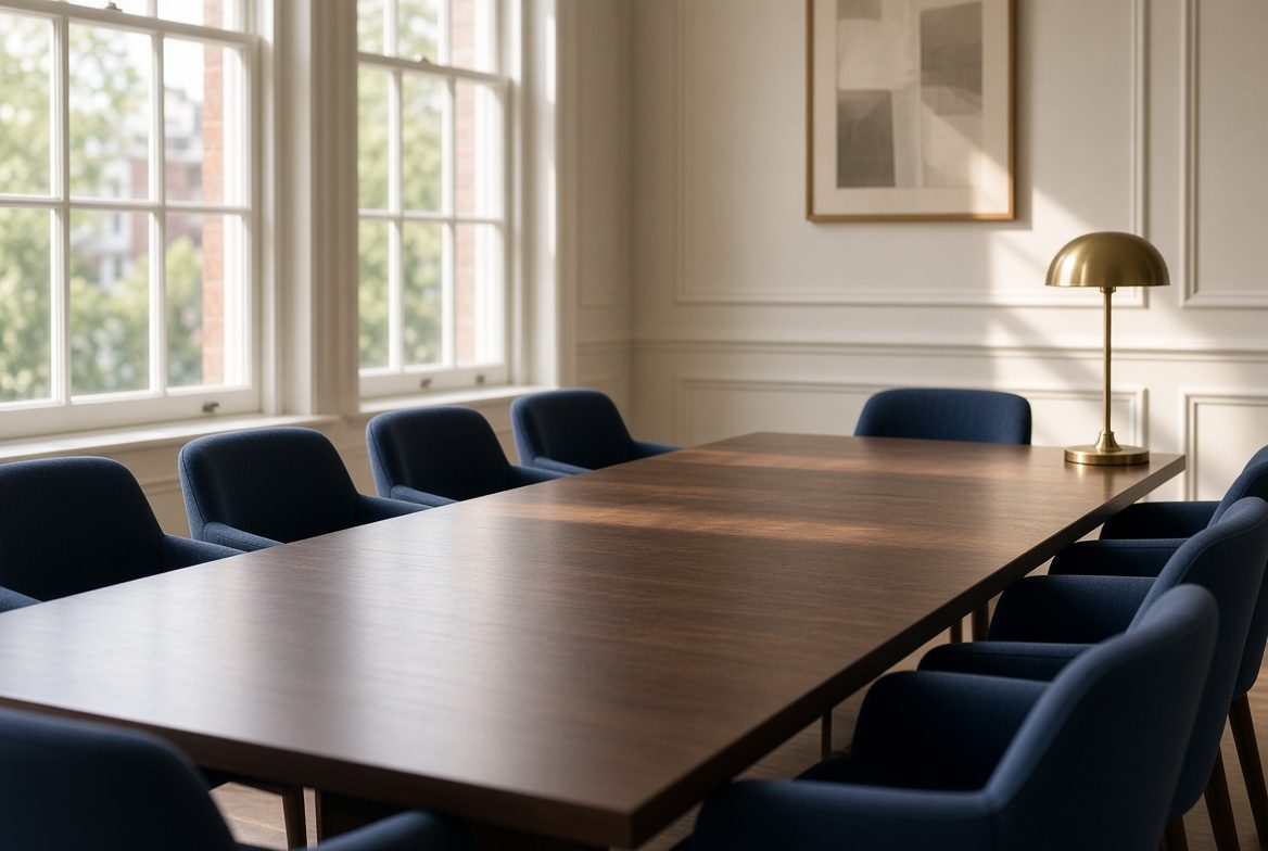 Board table ready for an independent Chair
